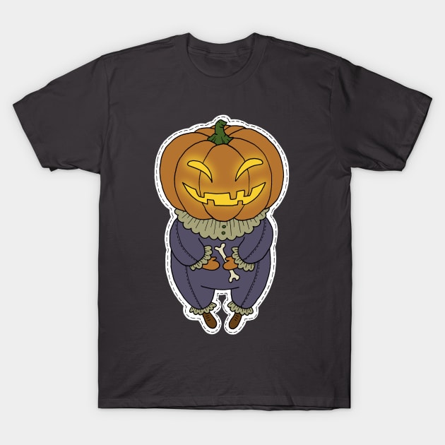 Pumpkinhead boy T-Shirt by crazypangolin